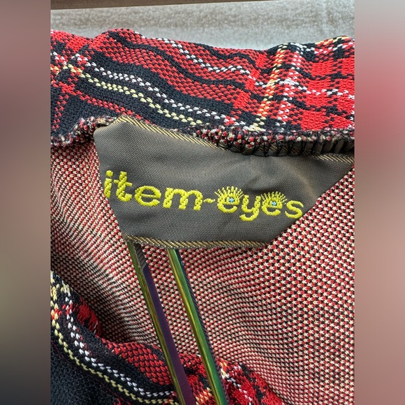 Vintage Item Eyes Women’s 34 Inch Waist Long Plaid Women’s Skirt Front Slit - Picture 8 of 10